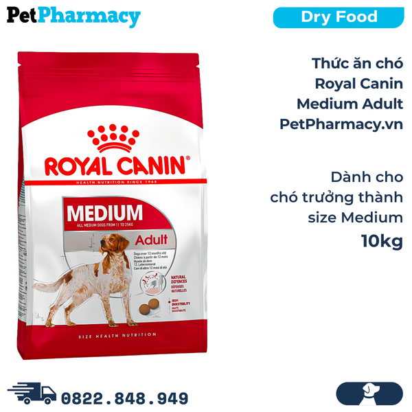  Thức ăn chó Royal Canin MEDIUM ADULT 10kg 