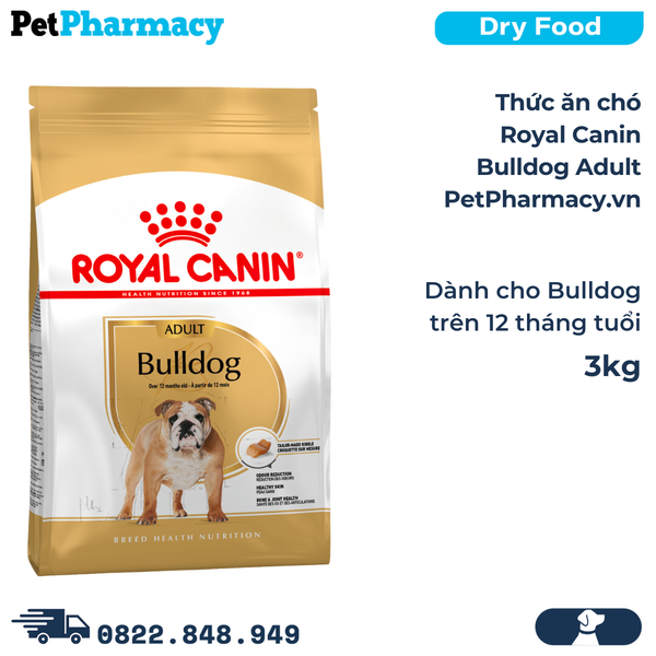  Thức ăn chó Royal Canin Bulldog Adult 3kg 