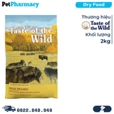  Thức ăn chó Taste Of The Wild High Prairie 2kg - Bison & Roasted Venison, Bò Rừng Nướng & Nai Nướng - Cho chó mọi lứa tuổi, nhập USA 