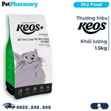  Thức ăn mèo KEOS+ Hairball Control Tuna Adult Cat 1.5kg - Vị Cá ngừ, hỗ trợ loại bỏ búi lông 