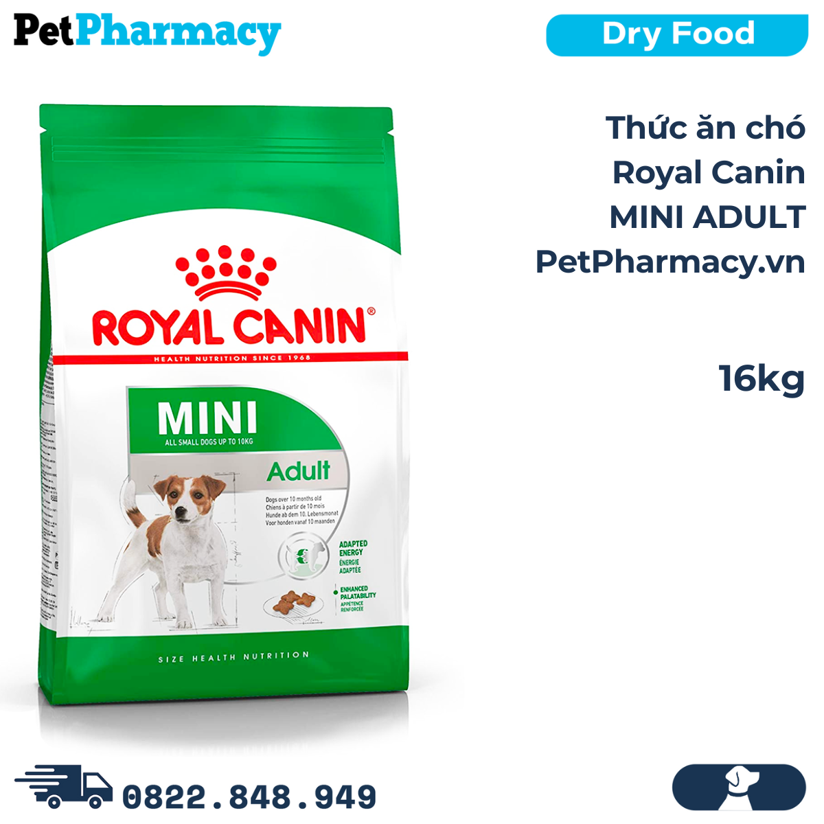 Thức ăn Chó Royal Canin MINI ADULT 16kg 