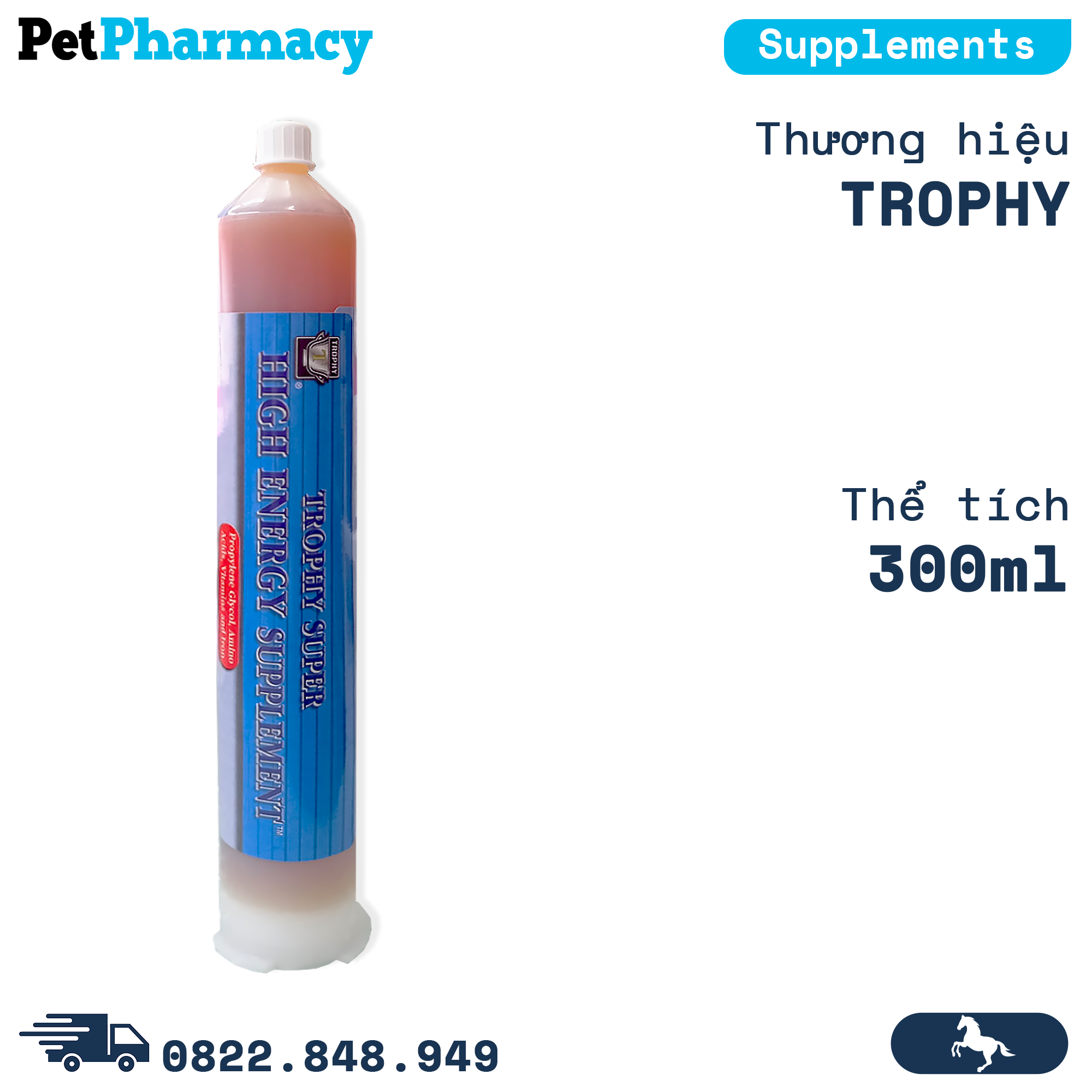 Gel Dinh Dưỡng Trophy Super High Energy Supplement For Cattle & Horses – - Online Pet Pharmacy Việt Nam Gel Dinh Dưỡng Trophy Super High Energy Supplement For Cattle & Horses – - Online Pet Pharmacy Việt Nam