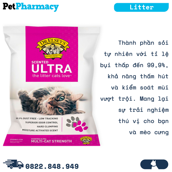  Cát vệ sinh Dr.ELSYES Precious Cat Ultra Scented 8.16kg - Hương thơm mát tự nhiên PetPharmacy 
