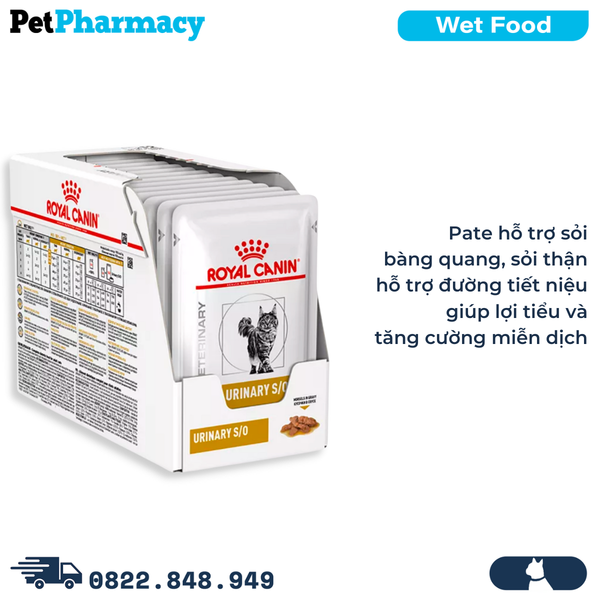  Pate mèo Royal Canin Urinary Loaf 85g - Hộp 12 gói - Trị sỏi bàng quang 