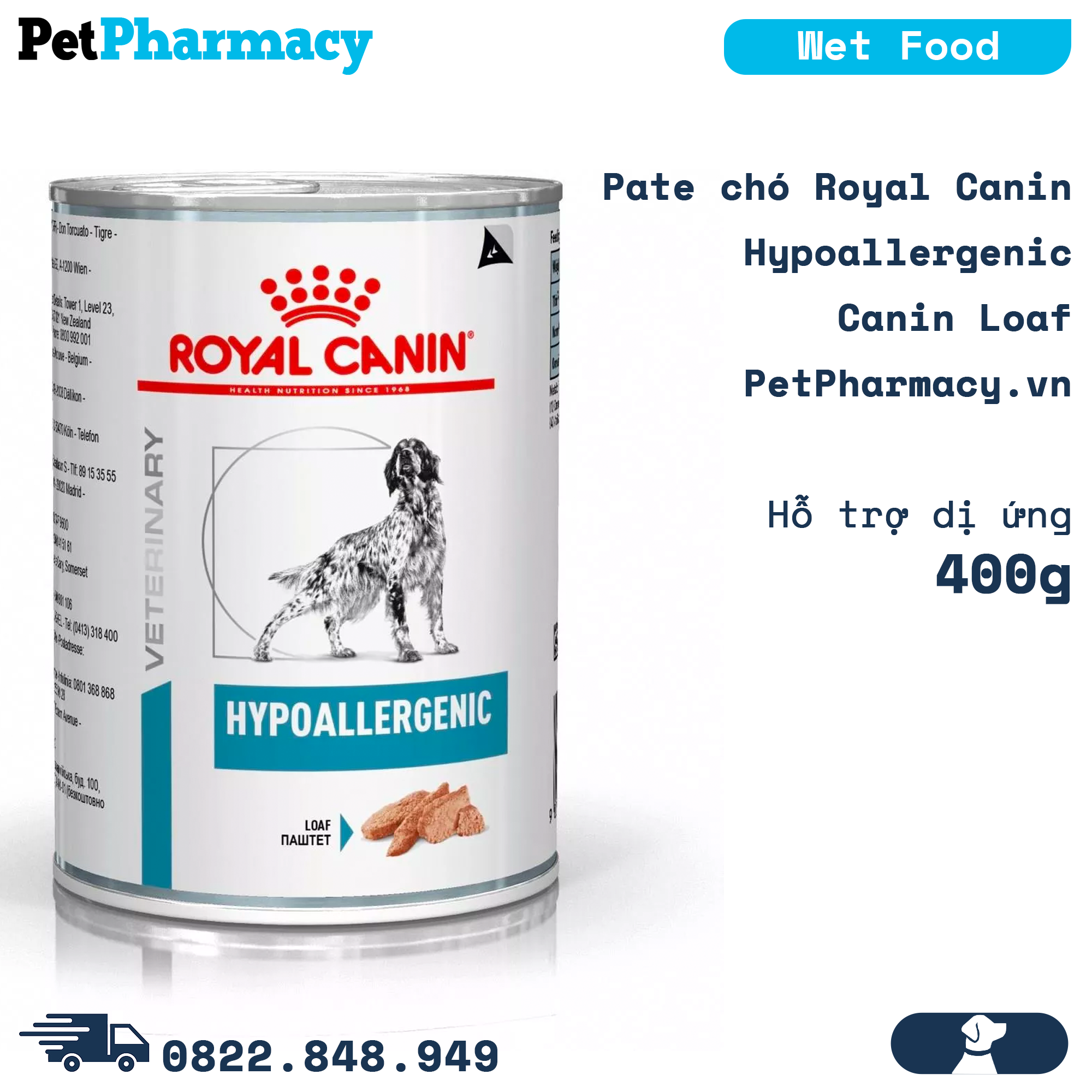 Hypoallergenic royal canin pate cheap
