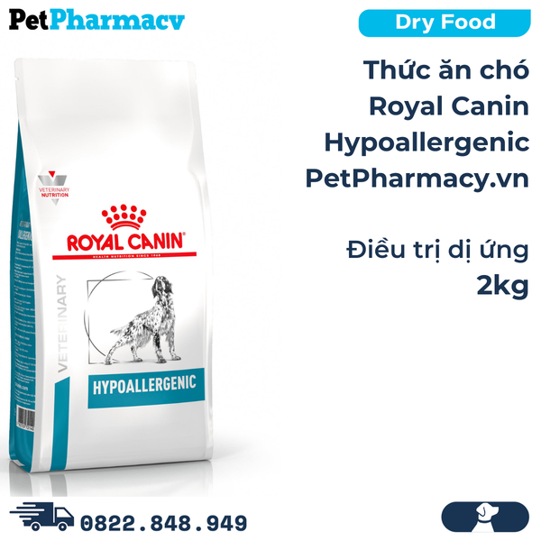  Thức ăn chó Royal Canin Hypoallergenic 2kg - Điều trị dị ứng 