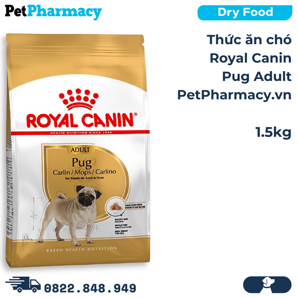  Thức ăn chó Royal Canin Pug Adult 1.5kg 