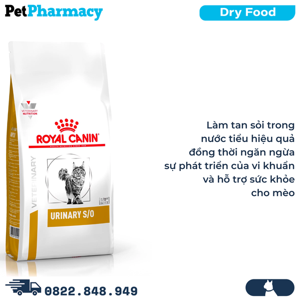  Thức ăn mèo Royal Canin Urinary S/O Feline 6kg - Hỗ trợ trị sỏi bàng quang PetPharmacy 