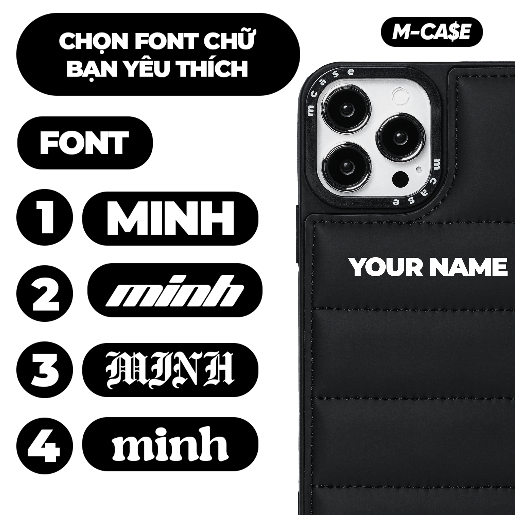  MCASE® CUSTOMIZE PUFFER CASE 