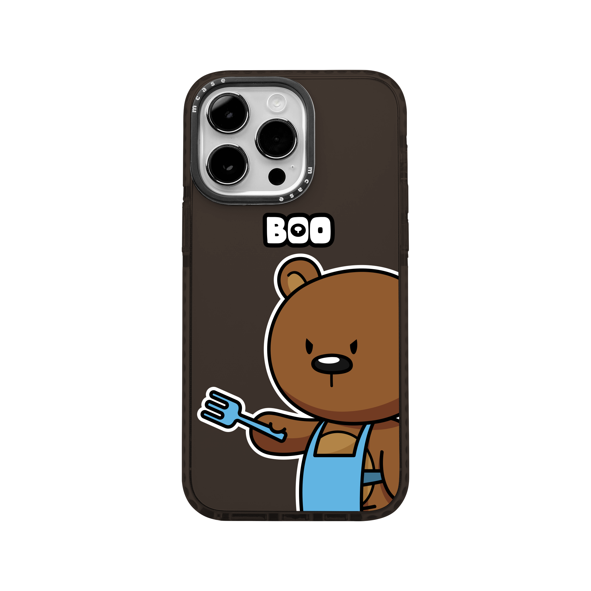  MCASE® IMPACT CASE BOO ANGRY BEAR BLACK/WHITE 