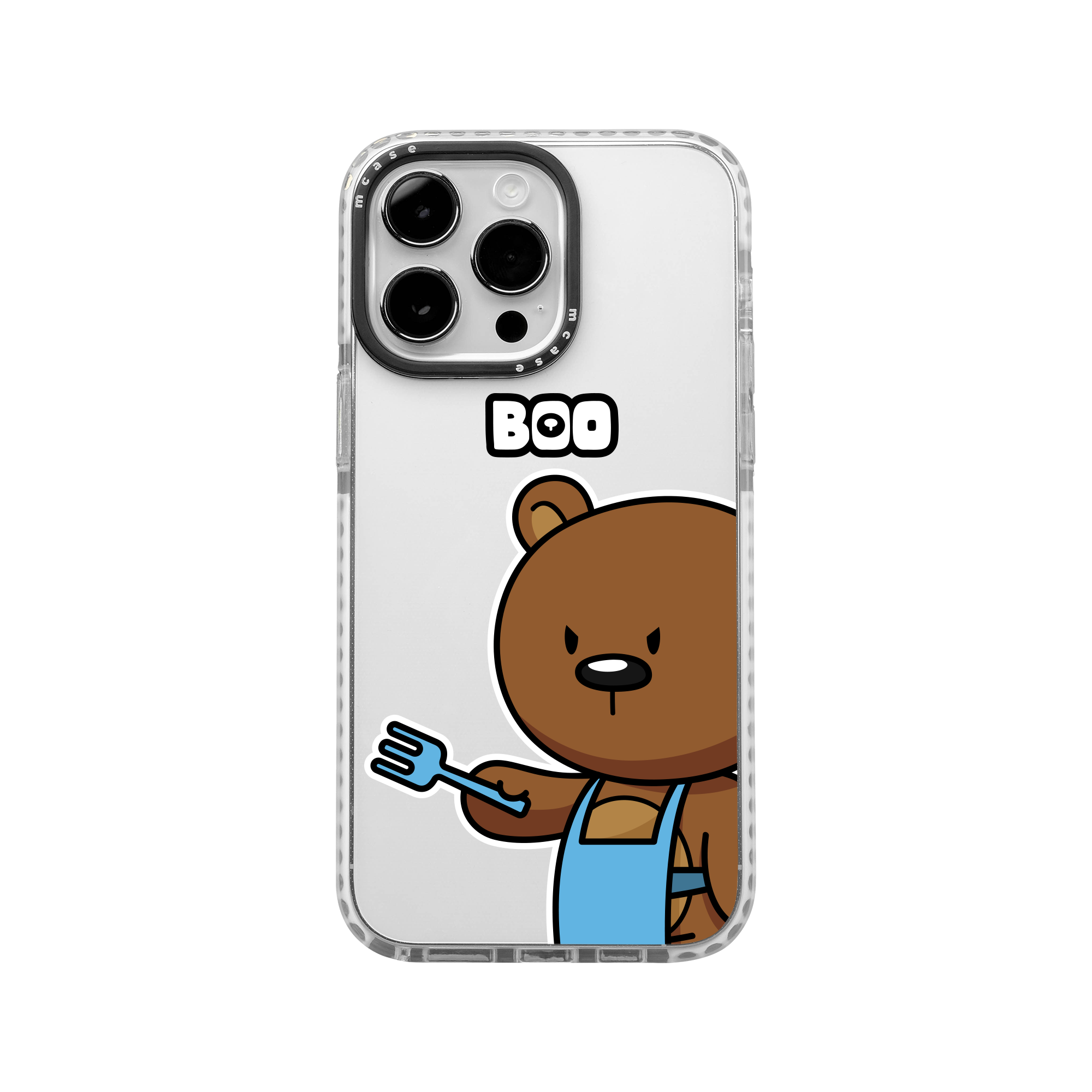  MCASE® IMPACT CASE BOO ANGRY BEAR BLACK/WHITE 