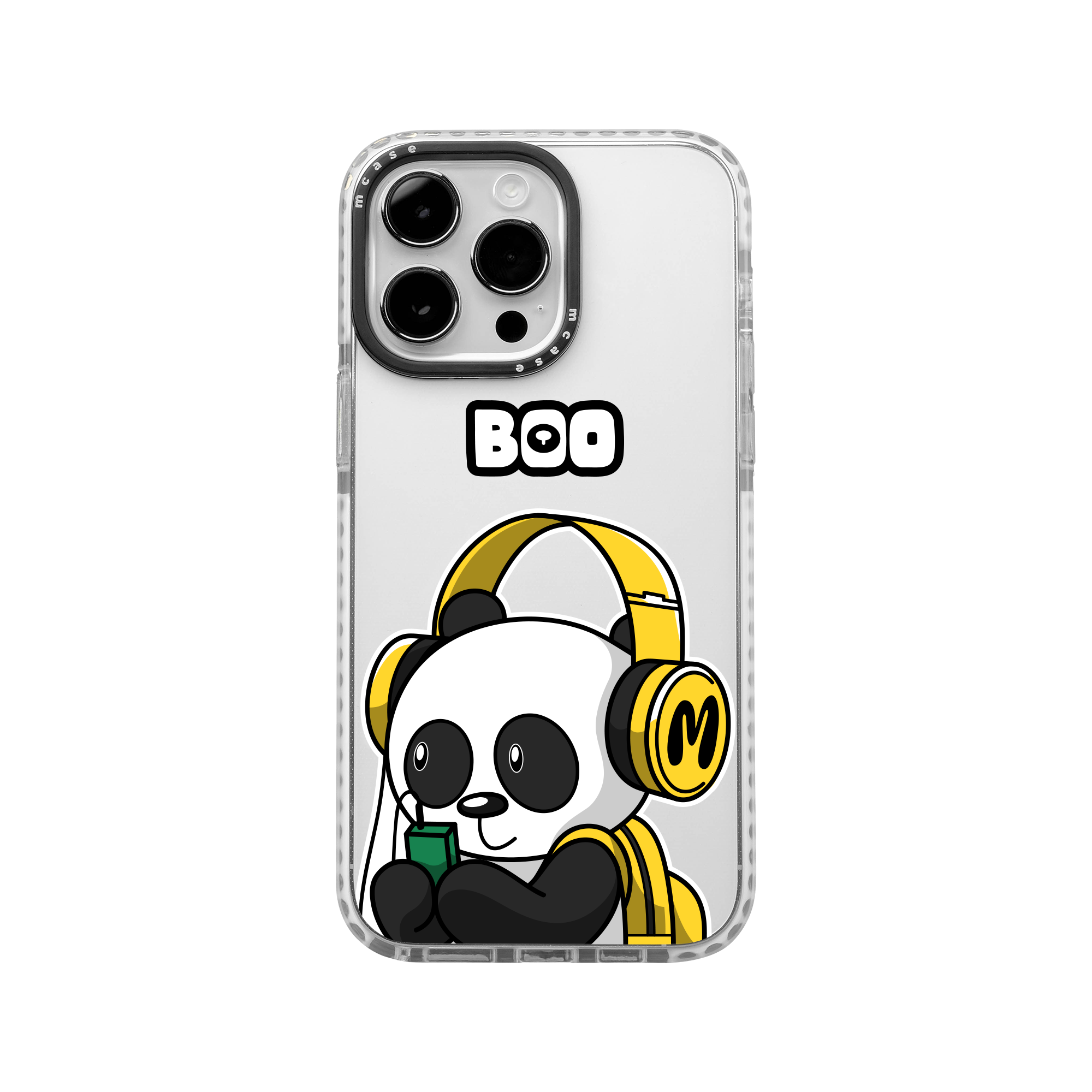  MCASE® IMPACT CASE BOO PANDA HEADPHONE BLACK/WHITE 