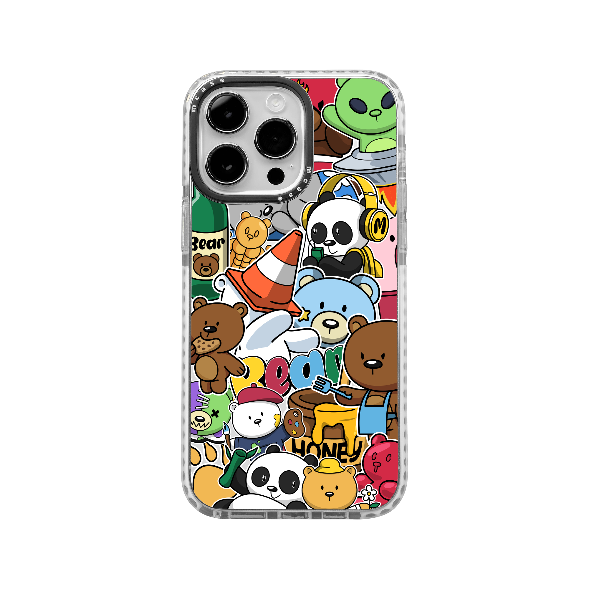  MCASE® IMPACT CASE BOO STICKERS BLACK/WHITE 