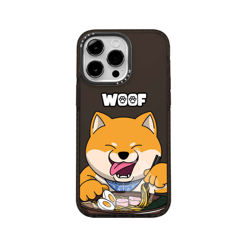  MCASE® IMPACT CASE WOOF SHIBA RAMEN BLACK/WHITE 