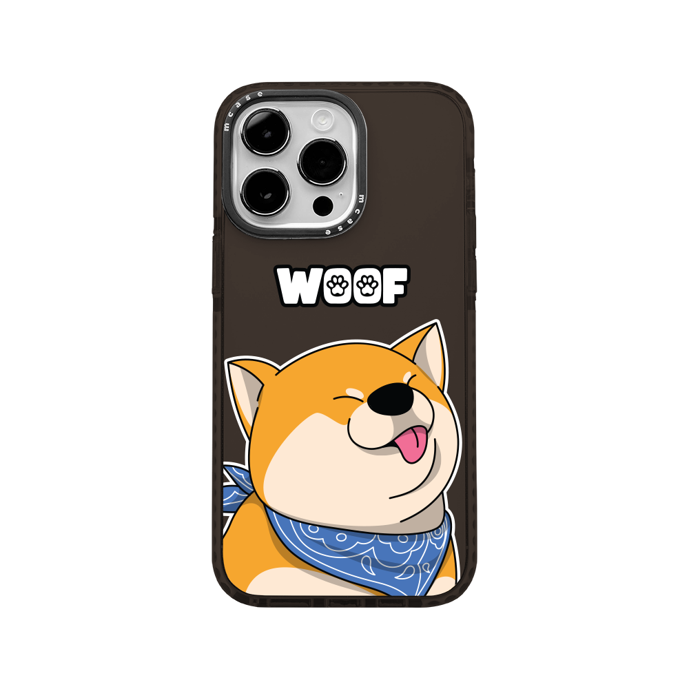  MCASE® IMPACT CASE WOOF SHIBA BLACK/WHITE 