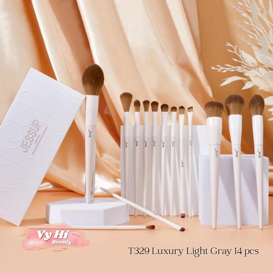 Set cọ Jessup T329 Luxury Light Gray Comprehensive 14 cây
