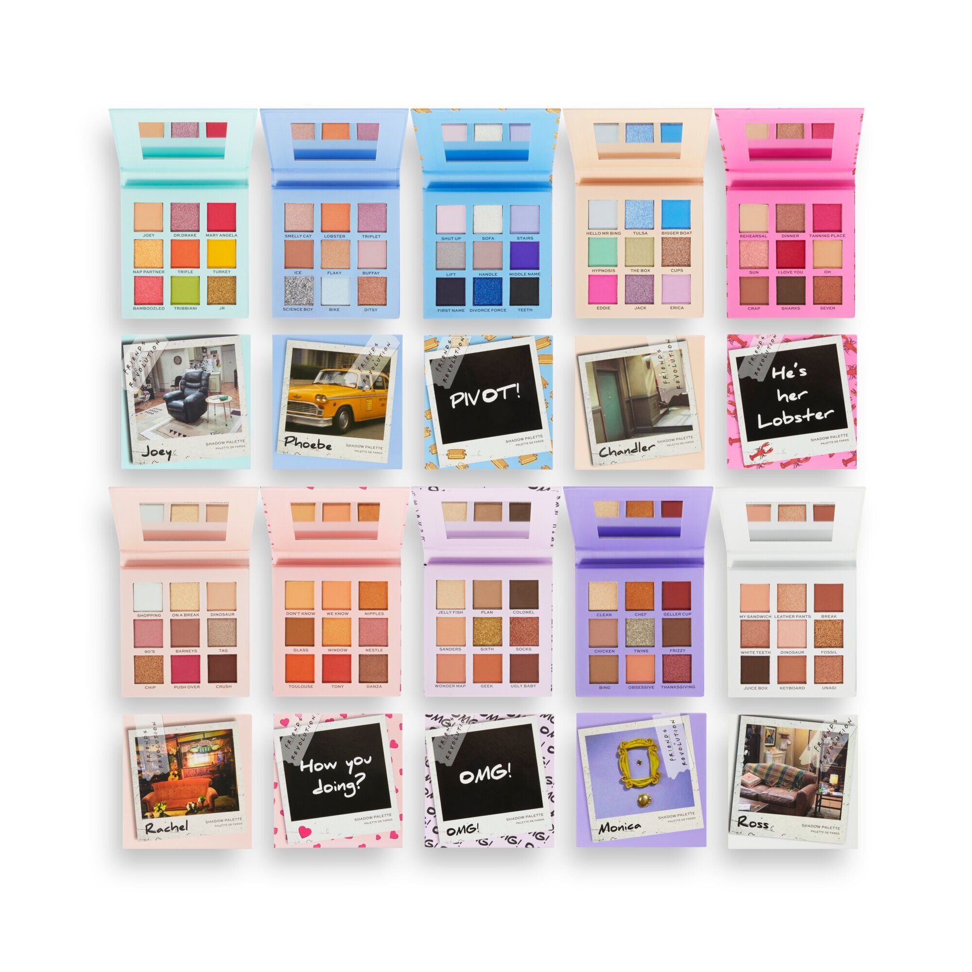 Set 10 Bảng mắt Revolution x Friends