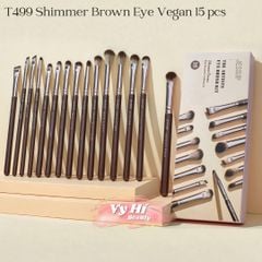 Set cọ Jessup T499 Shimmer Brown Eye lông Vegan 15 cây