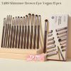 Set cọ Jessup T499 Shimmer Brown Eye lông Vegan 15 cây