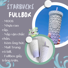 Ly Starbucks Ombre trắng - tím 710ml