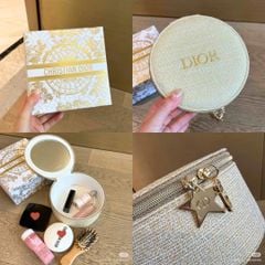 Cốp trang điểm Dior TRÒN NHŨ VÀNG đường kính 17 x 7 cm kèm box