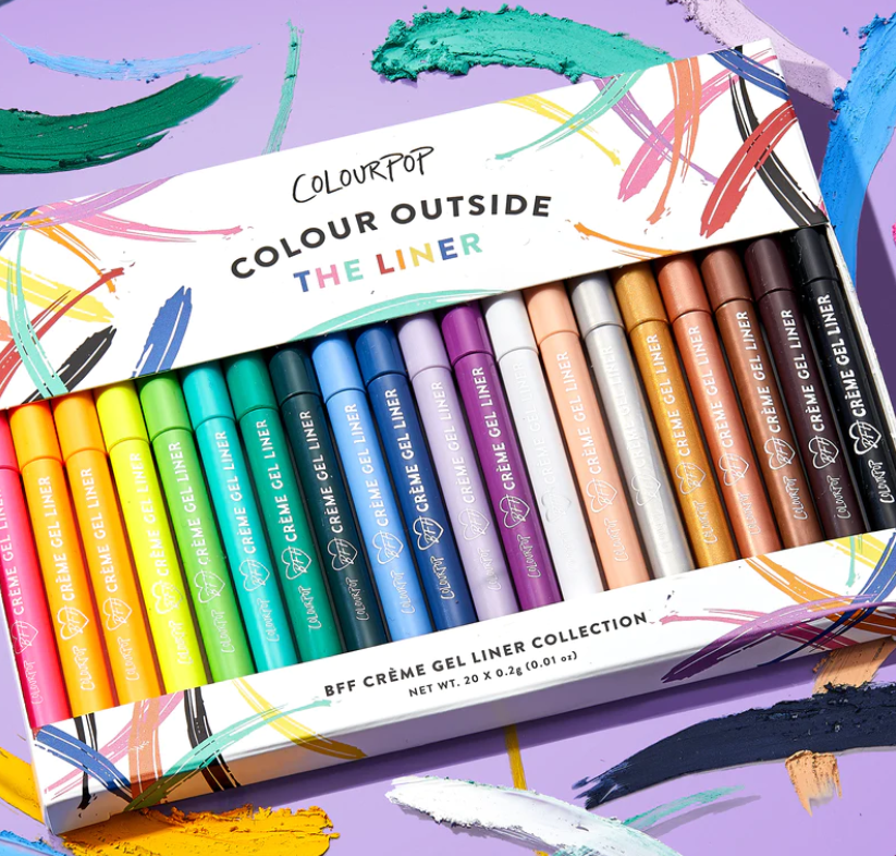 Set kẻ mắt Colourpop Colour Outside the Liner BFF Crème Gel Liner 20 cây
