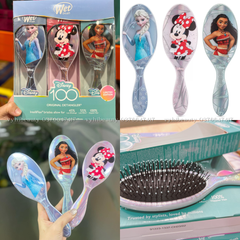 Set lược Wet Brush Orignal Detangler Disney gồm 3 lược: Elsa, Minnie, Moana