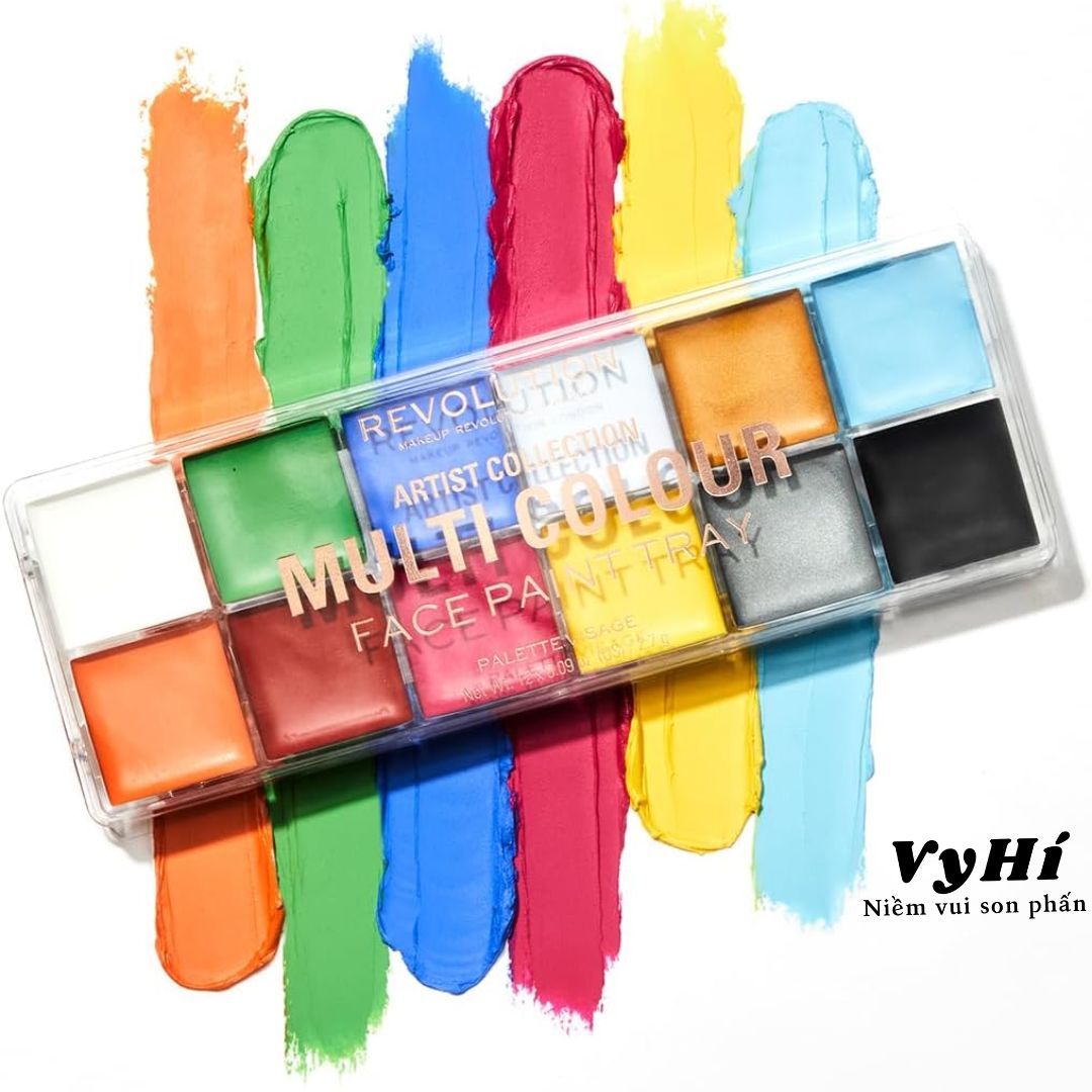 Bảng màu Revolution Artist Collection Face Paint dạng kem 12 ô