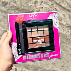 Set NYX Diamond & Ice Bảng mắt Ultimate + kẻ mắt nước