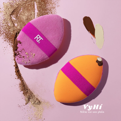 Set mút trang điểm Real Techniques Miracle 2-in-1 Powder Puff Duo gồm 2 mút (mỗi mút 2 mặt)