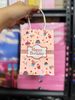 Túi giấy Happy Birthday hồng cam 15x11x6cm