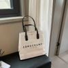 Túi tote Longchamp canvas màu XÁM 50 x 30 x 16.5 cm