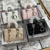 Túi Dior trám 2 dây quai 17cm