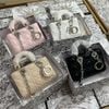 Túi Dior trám 2 dây quai 17cm