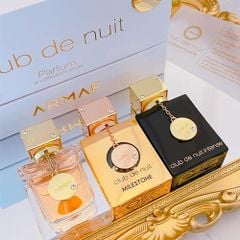 Set nước hoa Armaf Club de nuit Parfum mini 3 chai x 30ml - Woman, Milestone, Intense Man