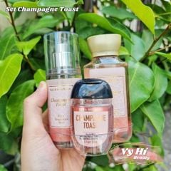 Set Bath & Body Works kèm túi xách mùi Champagne Toast