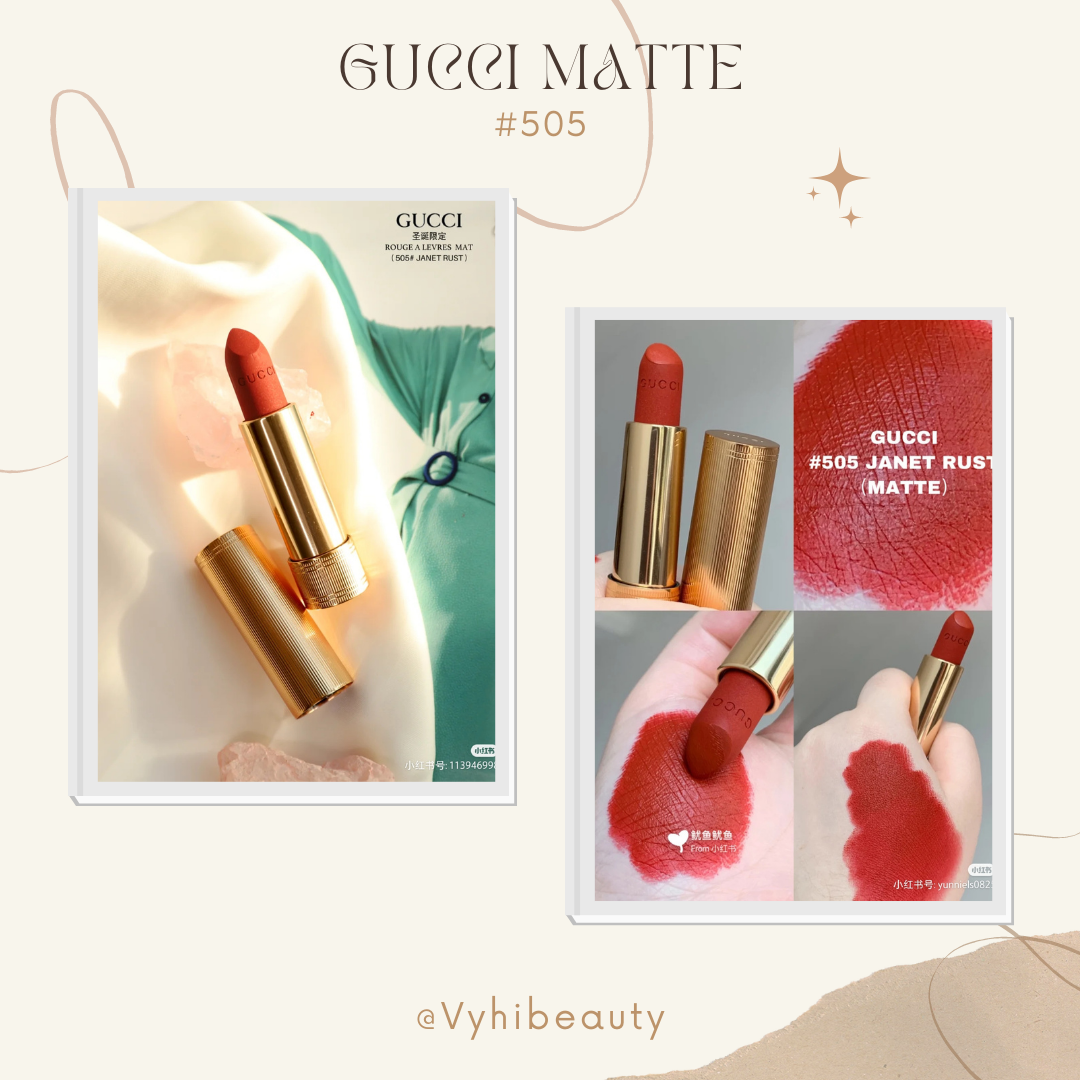 Son thỏi Gucci matte vỏ VÀNG 3.5g
