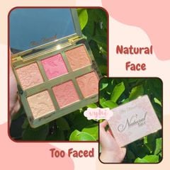 Bảng má Too Faced Natural Face 6 ô gồm phấn má, bắt sáng, tạo khối