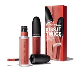 Set son kem Mac Powder Kiss Liquid Duo: Orange - Kiss it twice 2 món