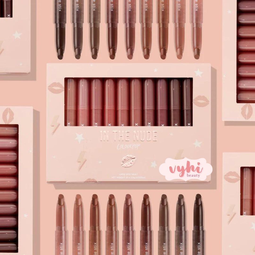 Set son Colourpop In The Nude Lippie Stix 10 cây