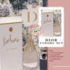 Set Dior gồm 1 son 965 unbox không tem + 1 nước hoa J'adore 5ml + túi giấy hoạ tiết xanh