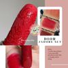 Set Dior gồm 1 son 965 unbox không tem + 1 nước hoa J'adore 5ml + túi giấy hoạ tiết xanh