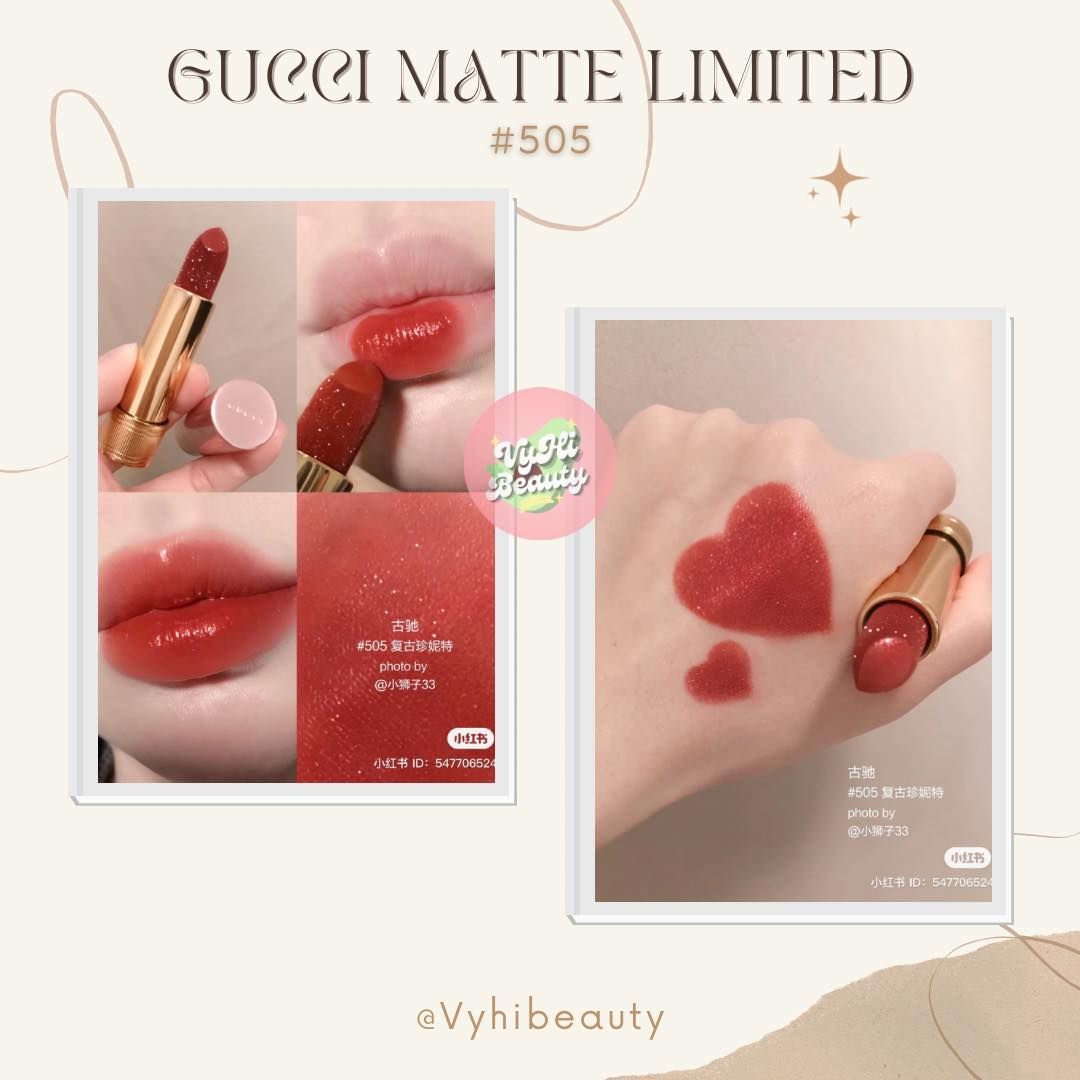 Son thỏi Gucci Rouge À Lèvres Mat nắp hồng limited