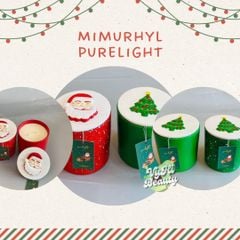 Nến thơm Mimurhyl Purelight Ông già Noel đỏ 2 tim 392g