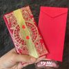 Set bao lì xì Dior đỏ họa tiết phiên bản Tết 2025