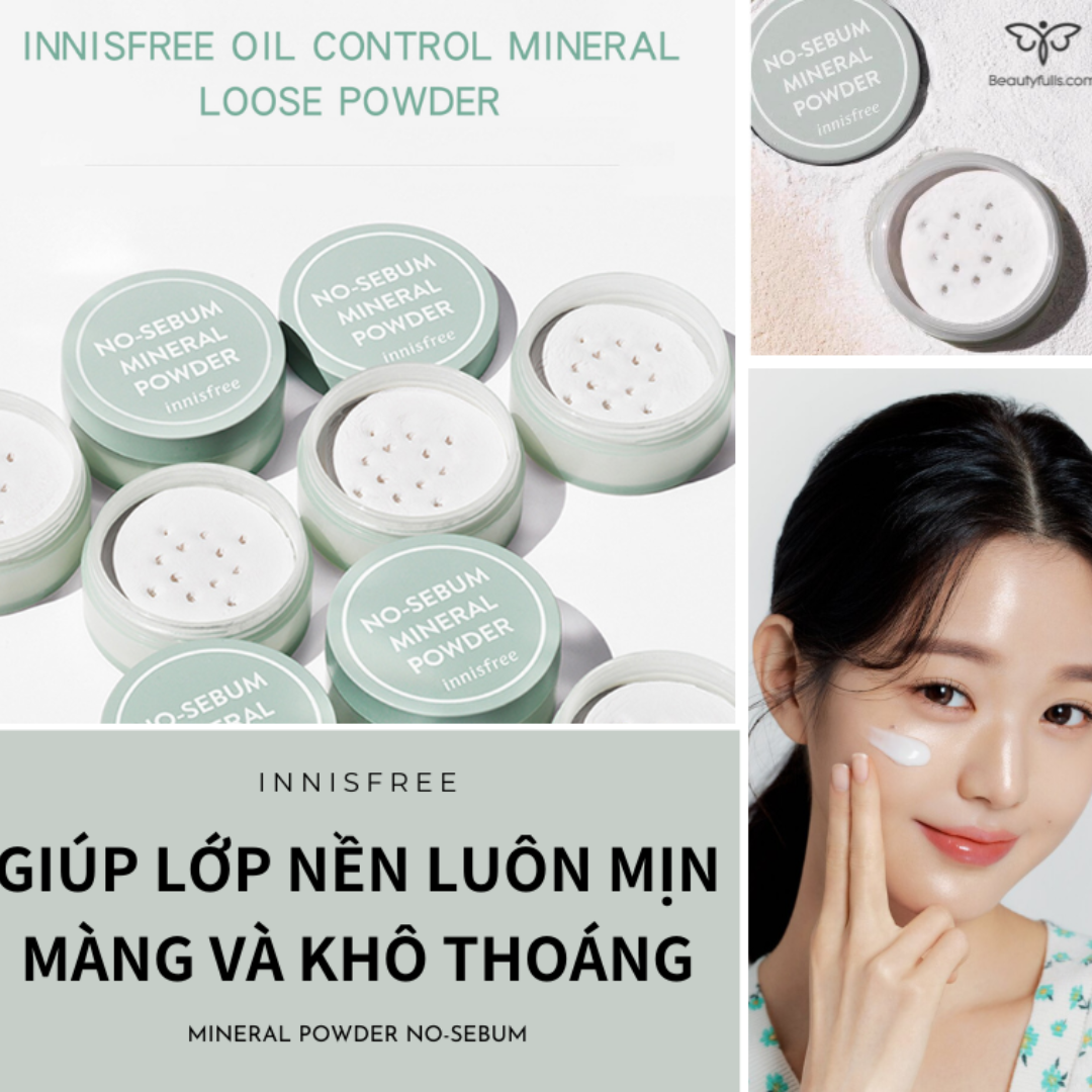 Phấn phủ Innisfree no-sebum mineral powder - mẫu mới – Vy Hí Beauty