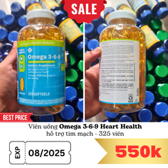 Viên uống Omega 3-6-9 hỗ trợ tim mạch Heart Health 325 viên