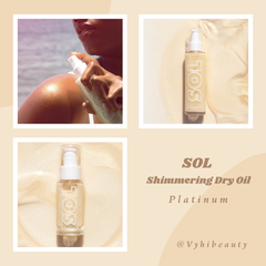 Xịt kim tuyến SOL Shimmering Dry Oil mini 30ml