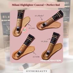 Bắt sáng Milani Conceal + Perfect dạng kem 8ml
