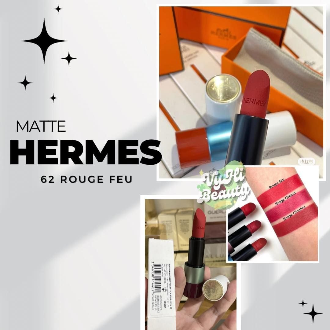 Son thỏi Hermes Rouge À Lèvres Matte Lipstick box trắng tester